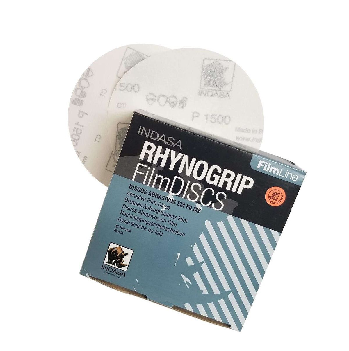 Indasa RhynoGrip FilmLine Discs- Hook & Loop 6" | INDASA | For Car Detailing