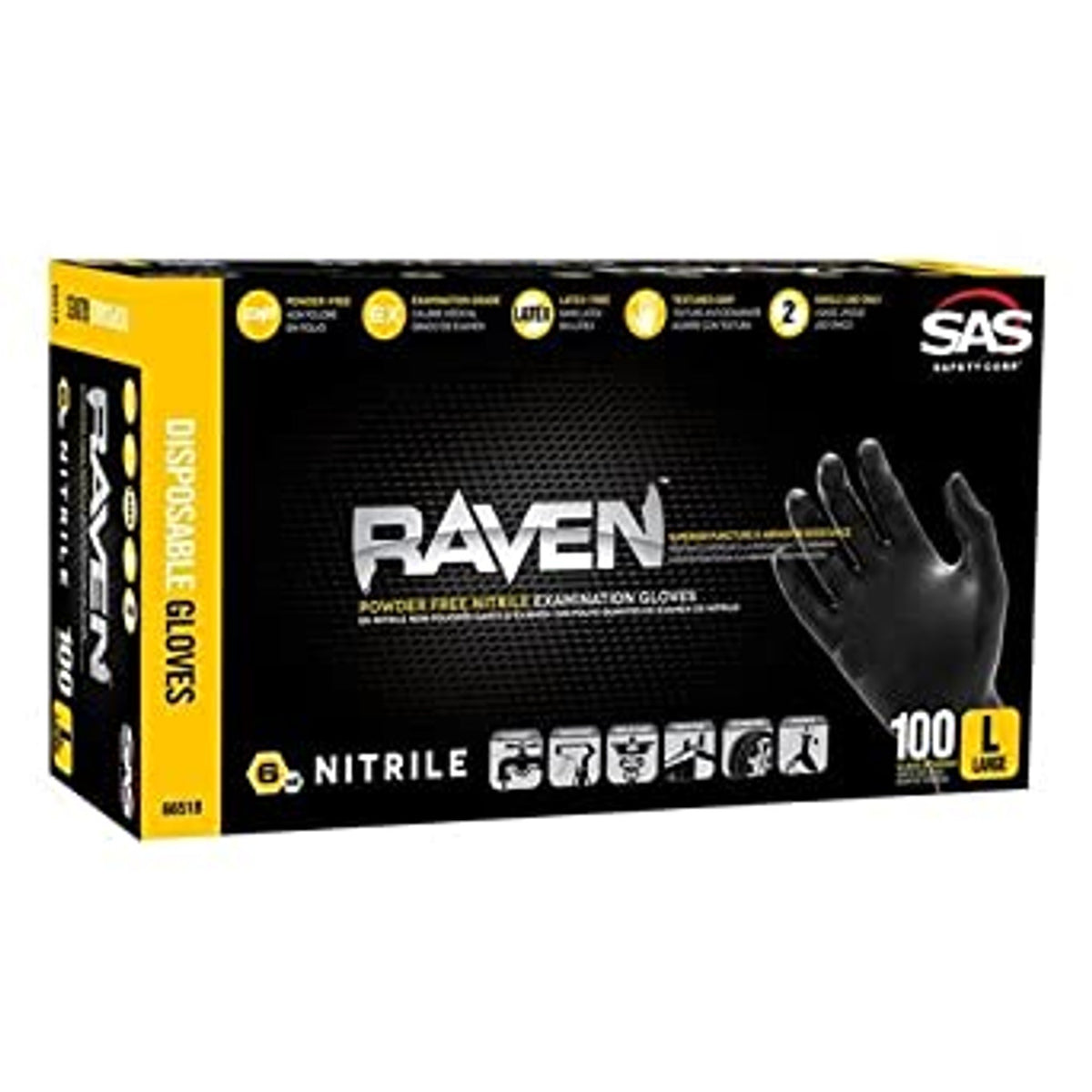 SAS Raven Nitrile Gloves | SAS | For Car Detailing