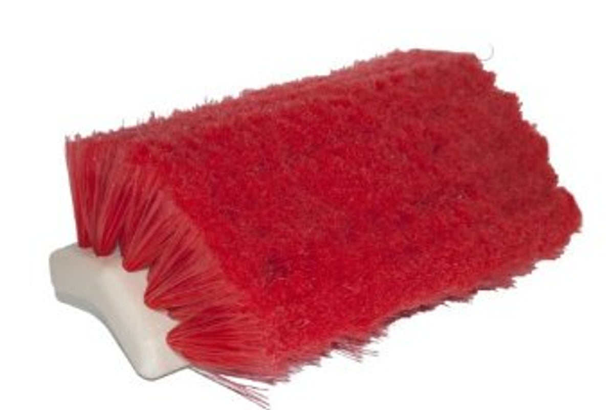 Magnolia 186-R Nylon Automotive Washing Brush Red BiLevel | Magnolia Brush | For Car Detailing