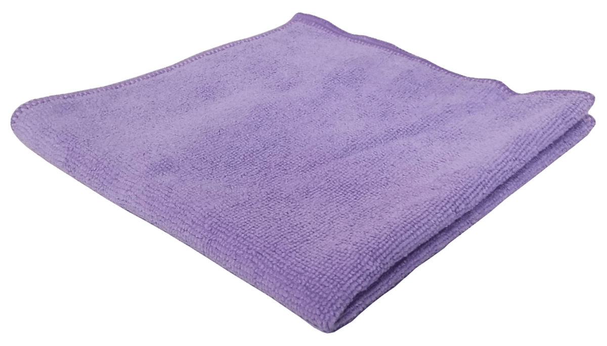 Pack of 12 Purple of Reli Brand 15x15 Polish Buffing Microfiber Towels, 260 GSM For Car Detailing