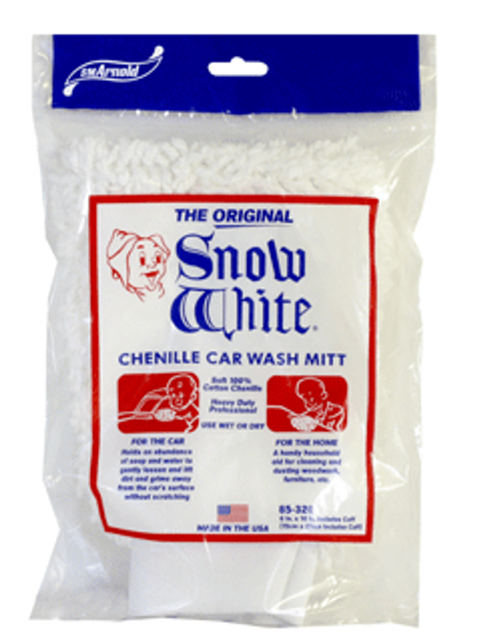 S.M. Arnold Snow White Chenille Wash Mitt | SM Arnold | For Car Detailing