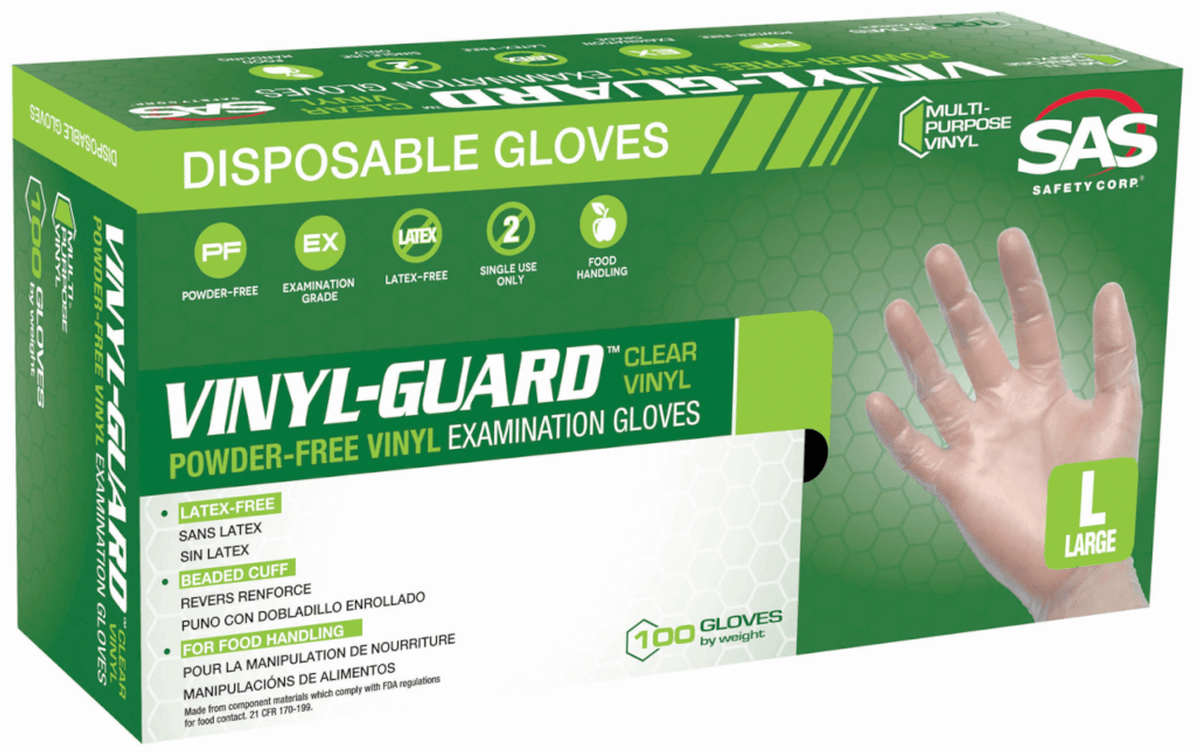 SAS Vinyl-Guard Powder Free Gloves | SAS | For Car Detailing